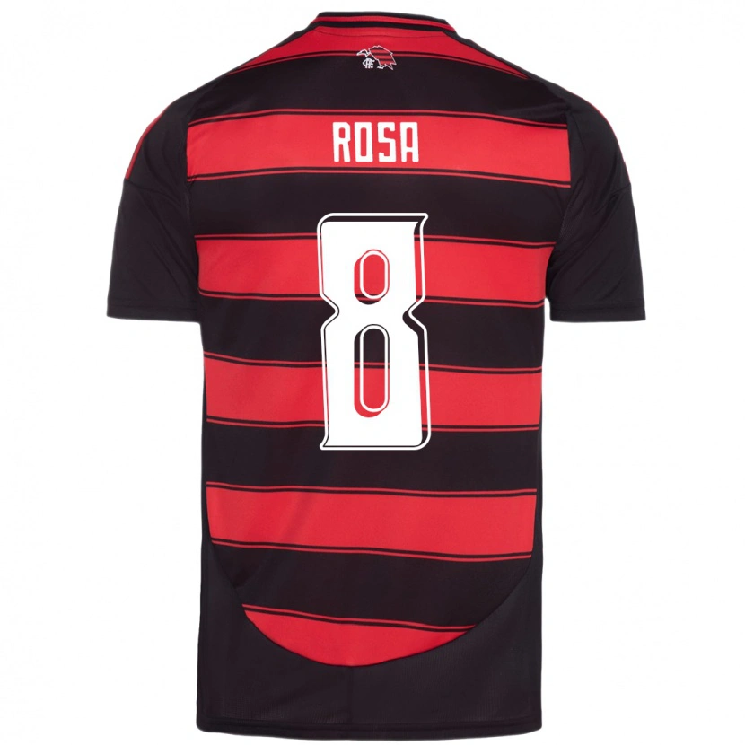 Danxen Hombre Camiseta Bruna Rosa #8 Rojo Negro 1ª Equipación 2025/26 La Camisa México