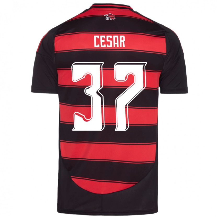 Danxen Hombre Camiseta Cesar #37 Blanco Rojo 1ª Equipación 2025/26 La Camisa México