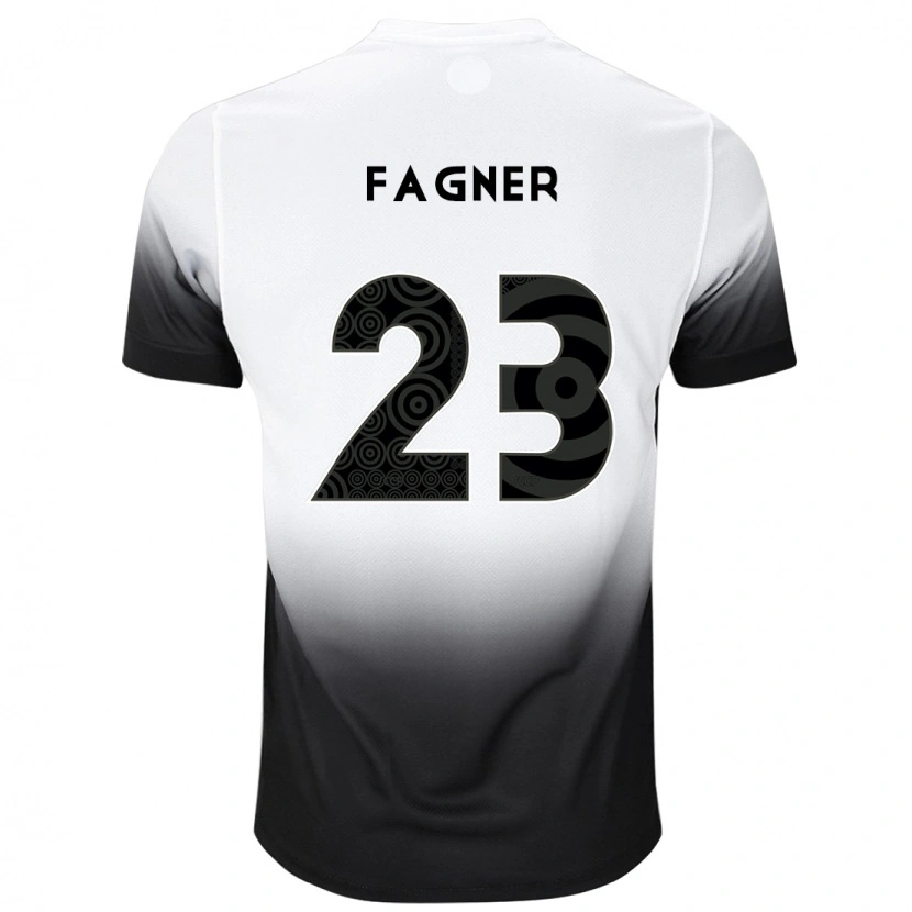 Danxen Hombre Camiseta Fagner #23 Negro Blanco 1ª Equipación 2025/26 La Camisa México
