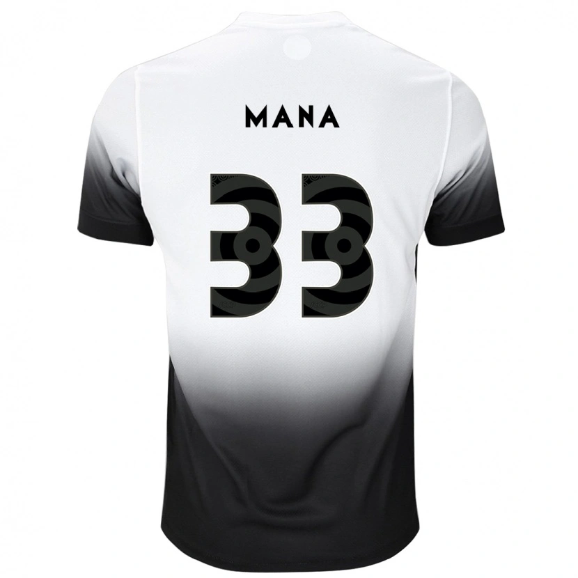 Danxen Hombre Camiseta Léo Mana #33 Negro Blanco 1ª Equipación 2025/26 La Camisa México