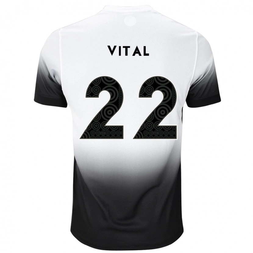 Danxen Hombre Camiseta Mateus Vital #22 Blanco Negro 1ª Equipación 2025/26 La Camisa México
