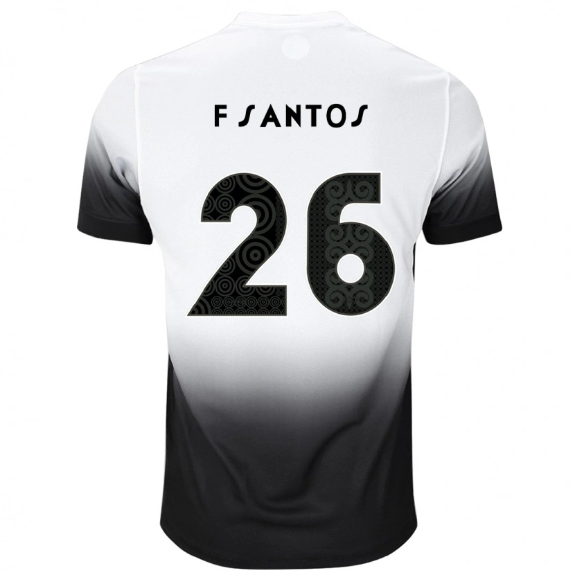 Danxen Hombre Camiseta Fabio Santos #26 Negro Blanco 1ª Equipación 2025/26 La Camisa México
