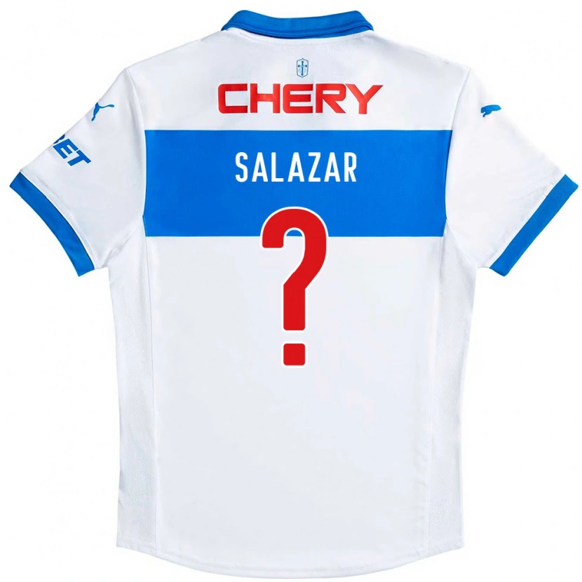 Danxen Hombre Camiseta David Salazar #0 Azul Real Blanco 1ª Equipación 2025/26 La Camisa México