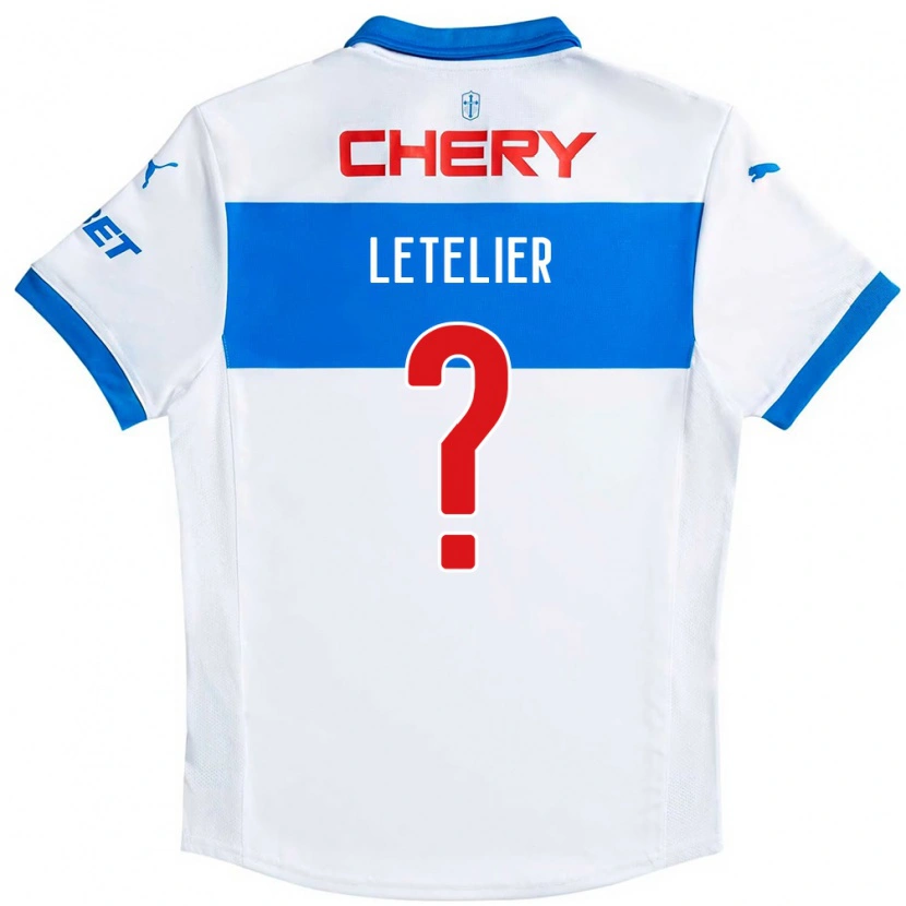 Danxen Hombre Camiseta Nicolás Letelier #0 Azul Real Blanco 1ª Equipación 2025/26 La Camisa México