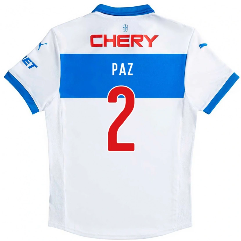 Danxen Hombre Camiseta Nehuen Paz #2 Azul Real Blanco 1ª Equipación 2025/26 La Camisa México