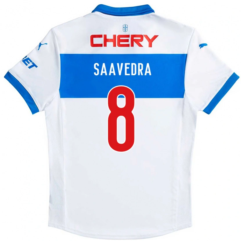 Danxen Hombre Camiseta Ignacio Saavedra #8 Azul Real Blanco 1ª Equipación 2025/26 La Camisa México
