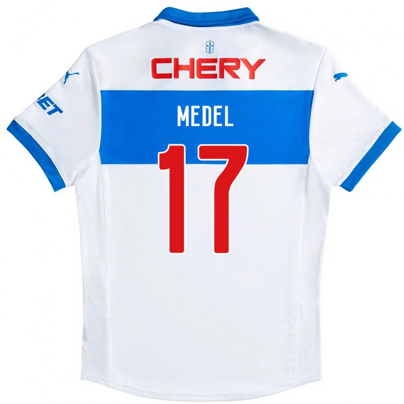 Danxen Hombre Camiseta Gary Medel #17 Azul Real Blanco 1ª Equipación 2025/26 La Camisa México