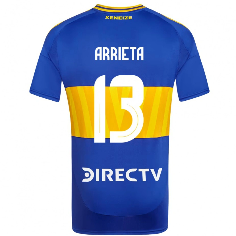 Danxen Hombre Camiseta Thomas Arrieta #13 Blanco Azul 1ª Equipación 2025/26 La Camisa México