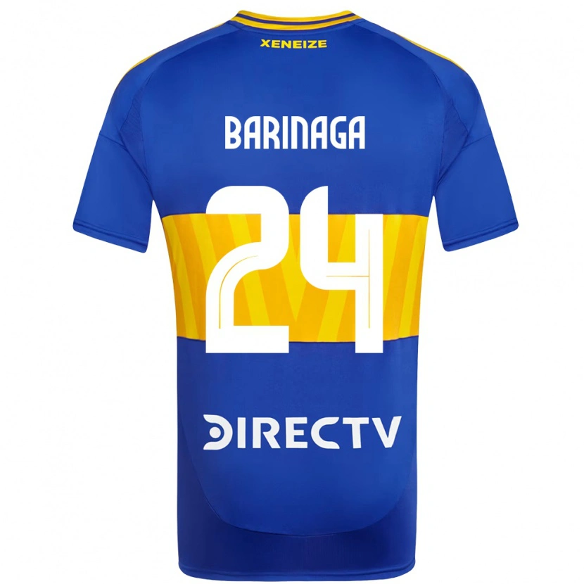Danxen Hombre Camiseta Juan Barinaga #24 Blanco Azul 1ª Equipación 2025/26 La Camisa México