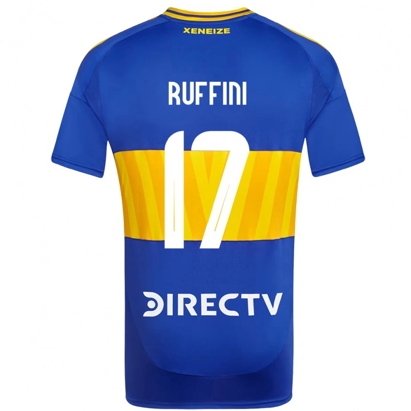 Danxen Hombre Camiseta Lola Ruffini #17 Blanco Azul 1ª Equipación 2025/26 La Camisa México