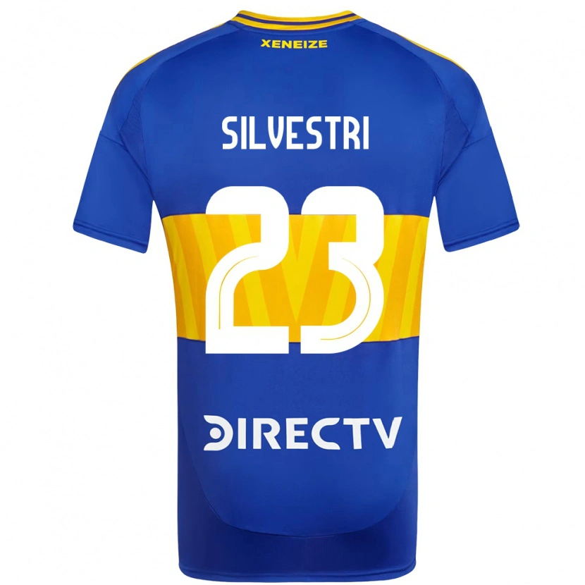 Danxen Hombre Camiseta Delfina Silvestri #23 Blanco Azul 1ª Equipación 2025/26 La Camisa México