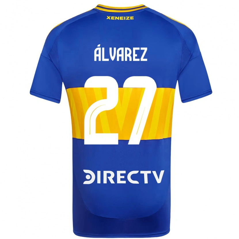 Danxen Hombre Camiseta Violeta Álvarez #27 Blanco Azul 1ª Equipación 2025/26 La Camisa México