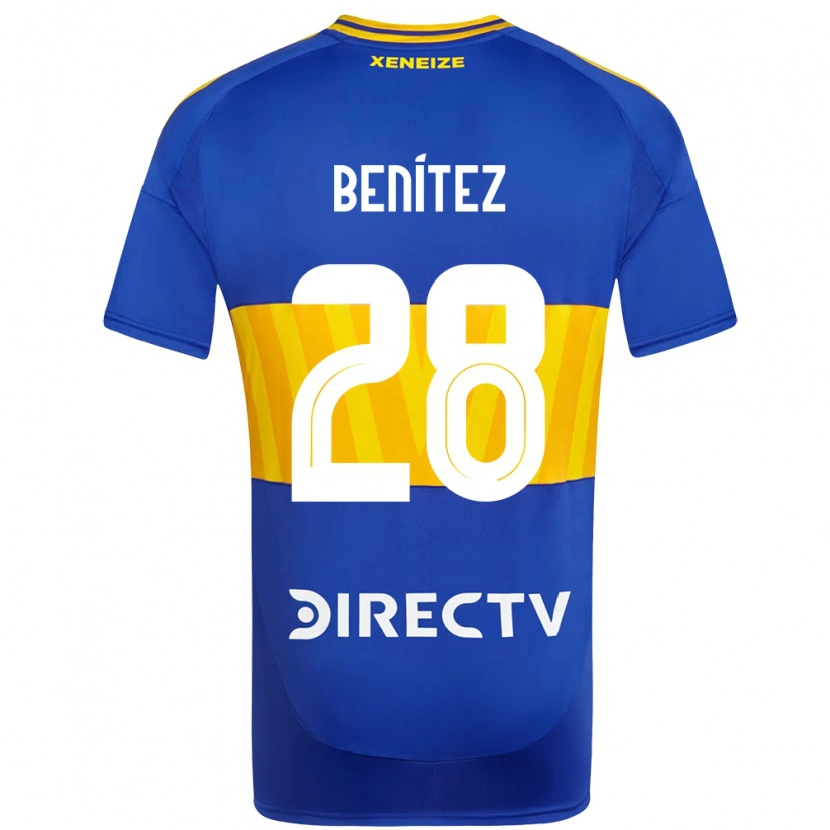 Danxen Hombre Camiseta Yazmín Benítez #28 Blanco Azul 1ª Equipación 2025/26 La Camisa México
