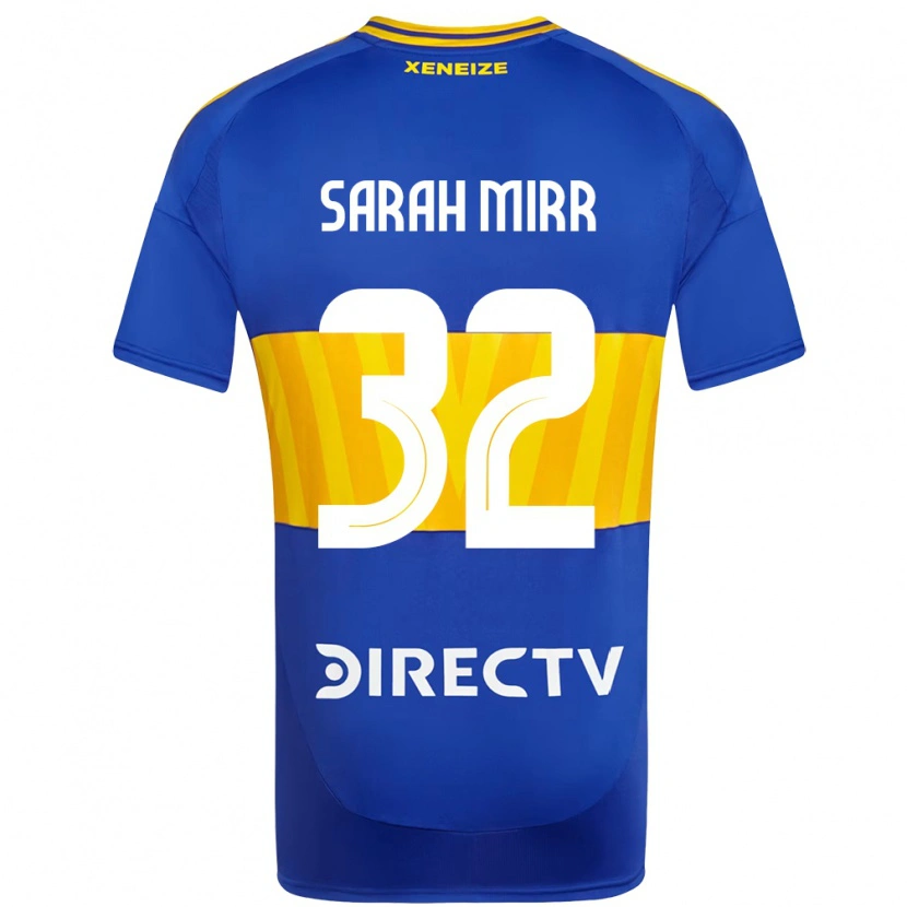Danxen Hombre Camiseta Sarah Mirr #32 Blanco Azul 1ª Equipación 2025/26 La Camisa México