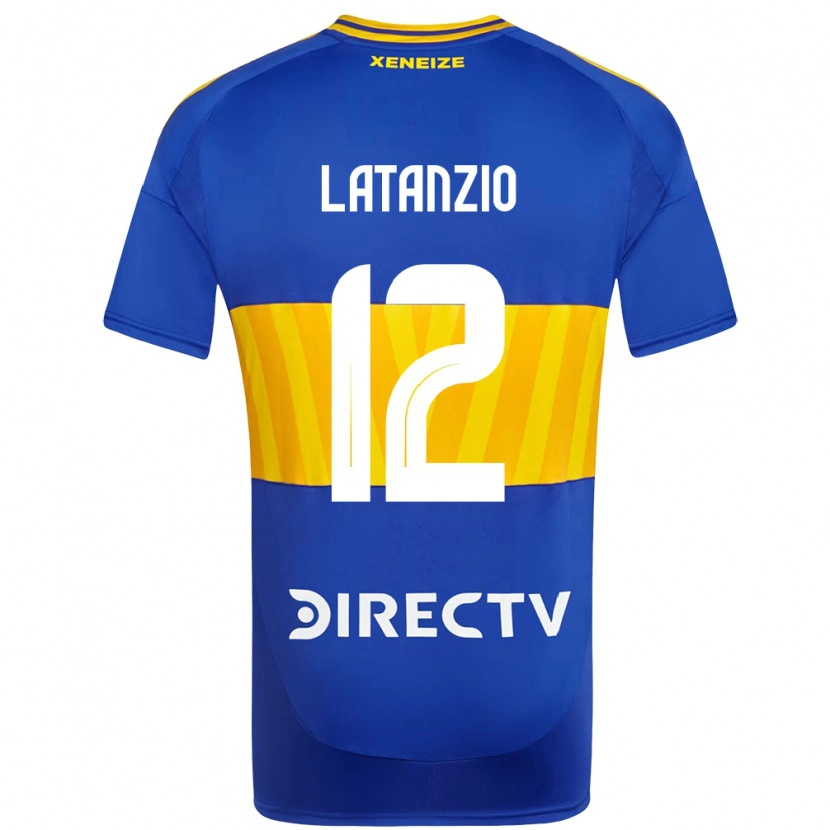 Danxen Hombre Camiseta Florencia Latanzio #12 Blanco Azul 1ª Equipación 2025/26 La Camisa México