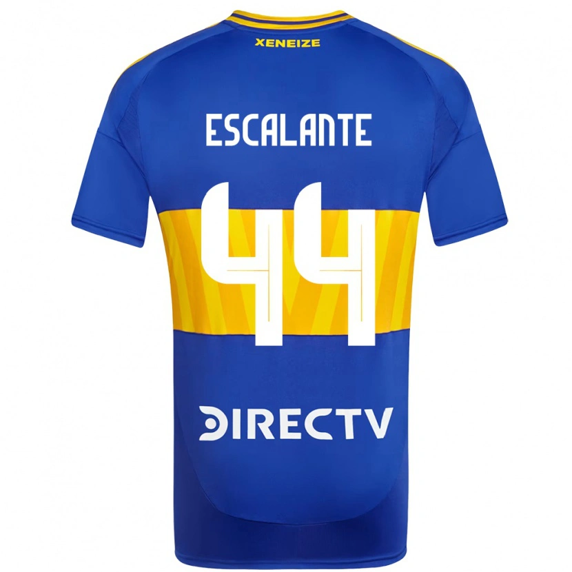 Danxen Hombre Camiseta Israel Escalante #44 Blanco Azul 1ª Equipación 2025/26 La Camisa México