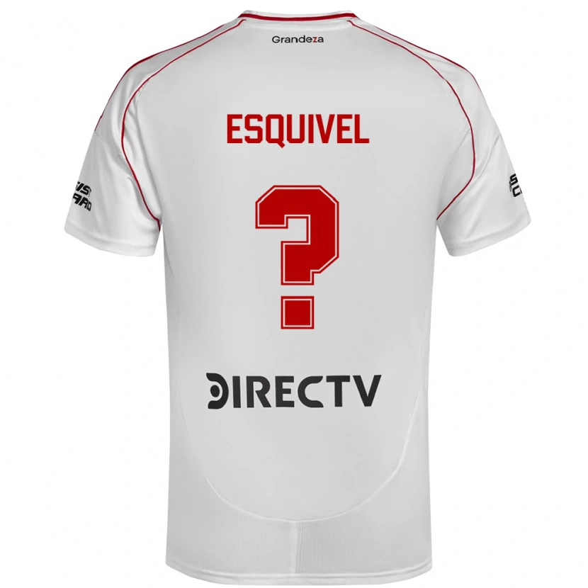 Danxen Hombre Camiseta Felipe Esquivel #0 Blanco Rojo 1ª Equipación 2025/26 La Camisa México