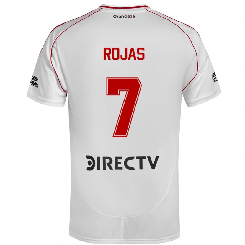 Danxen Hombre Camiseta Matías Rojas #7 Blanco Rojo 1ª Equipación 2025/26 La Camisa México