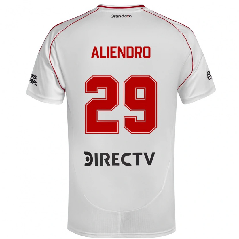 Danxen Hombre Camiseta Rodrigo Aliendro #29 Blanco Rojo 1ª Equipación 2025/26 La Camisa México