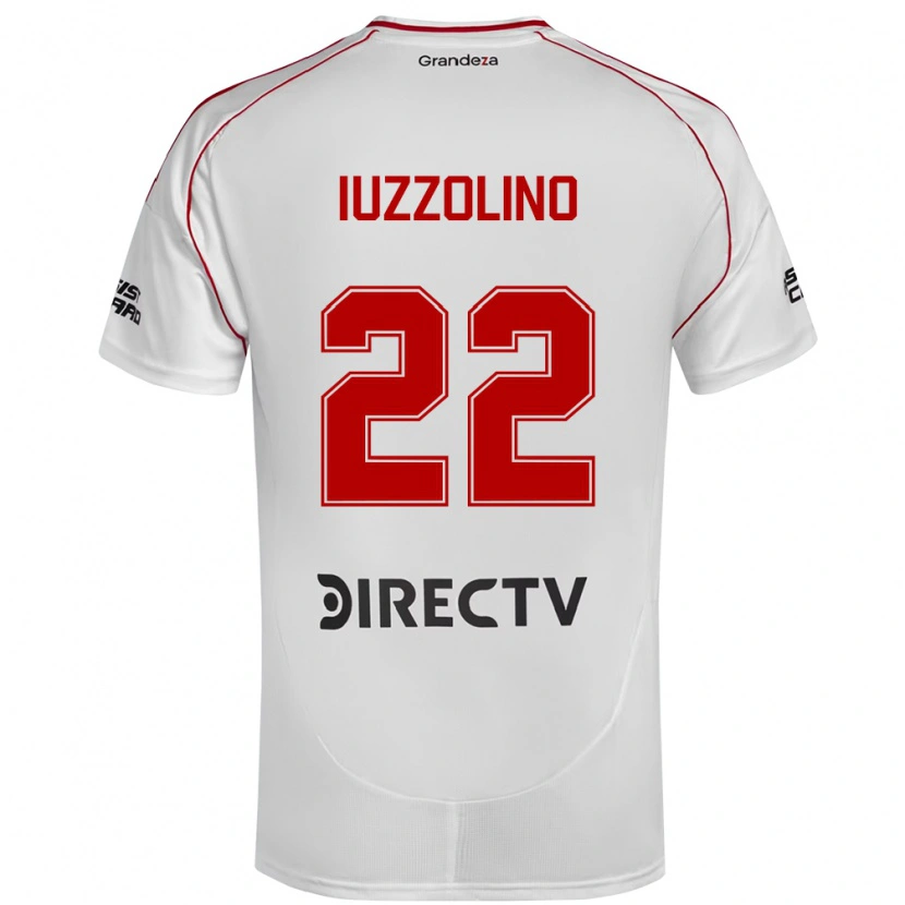 Danxen Hombre Camiseta Rocío Iuzzolino #22 Blanco Rojo 1ª Equipación 2025/26 La Camisa México