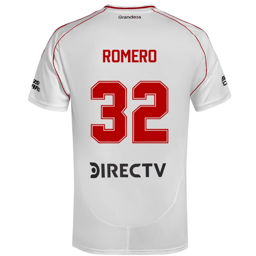 Danxen Hombre Camiseta Julieta Romero #32 Blanco Rojo 1ª Equipación 2025/26 La Camisa México