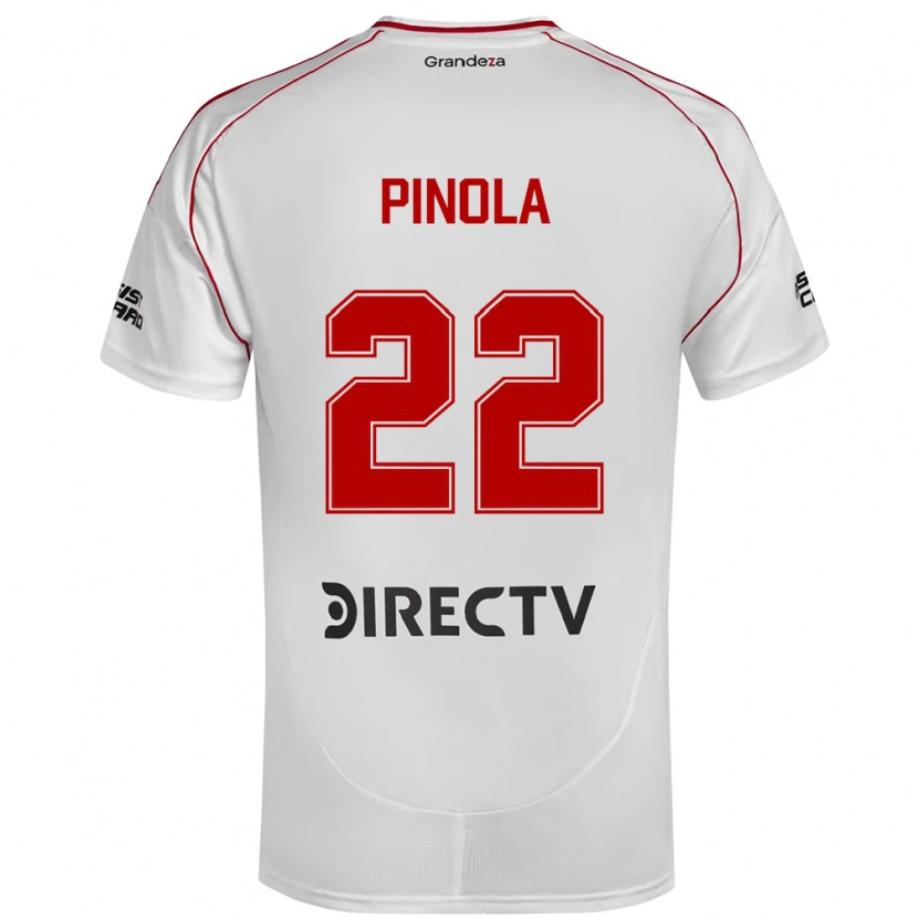 Danxen Hombre Camiseta Javier Pinola #22 Blanco Rojo 1ª Equipación 2025/26 La Camisa México