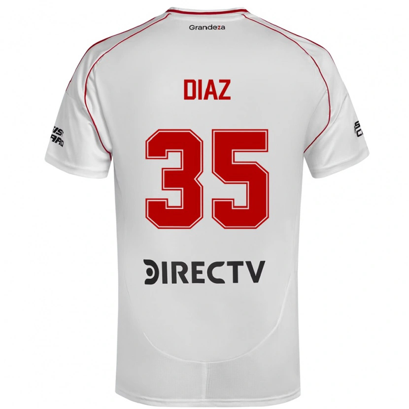 Danxen Hombre Camiseta Leonardo Diaz #35 Blanco Rojo 1ª Equipación 2025/26 La Camisa México