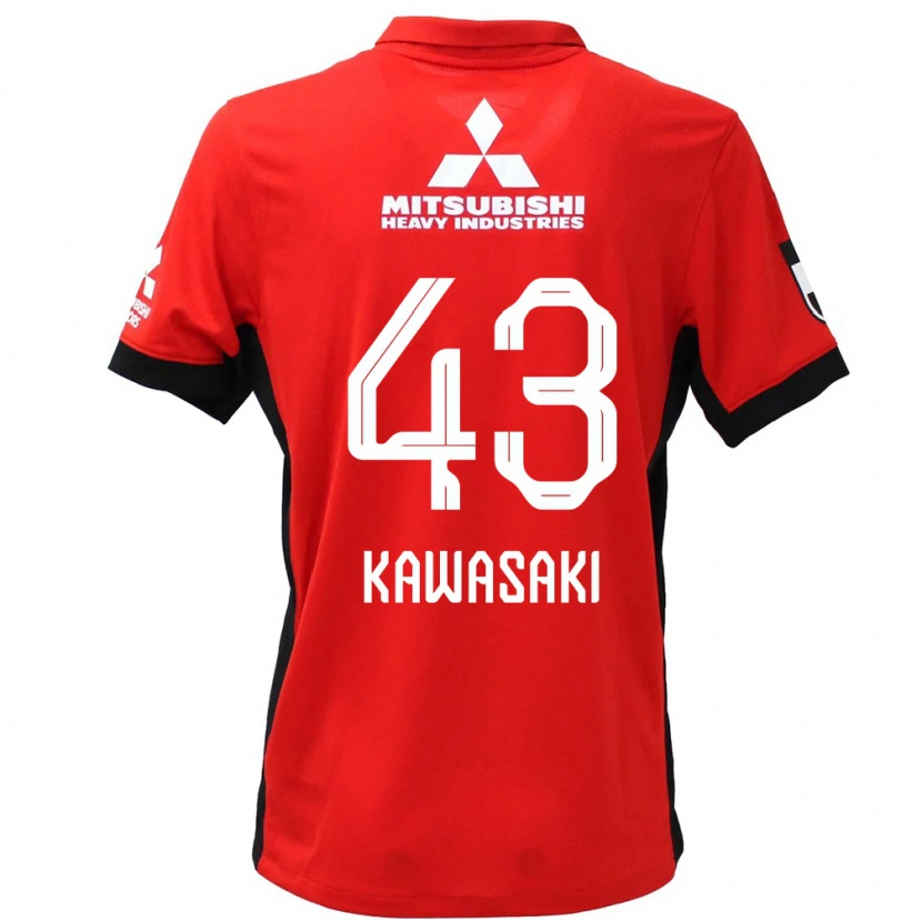 Danxen Hombre Camiseta Atsushi Kawasaki #43 Blanco Negro 1ª Equipación 2025/26 La Camisa México