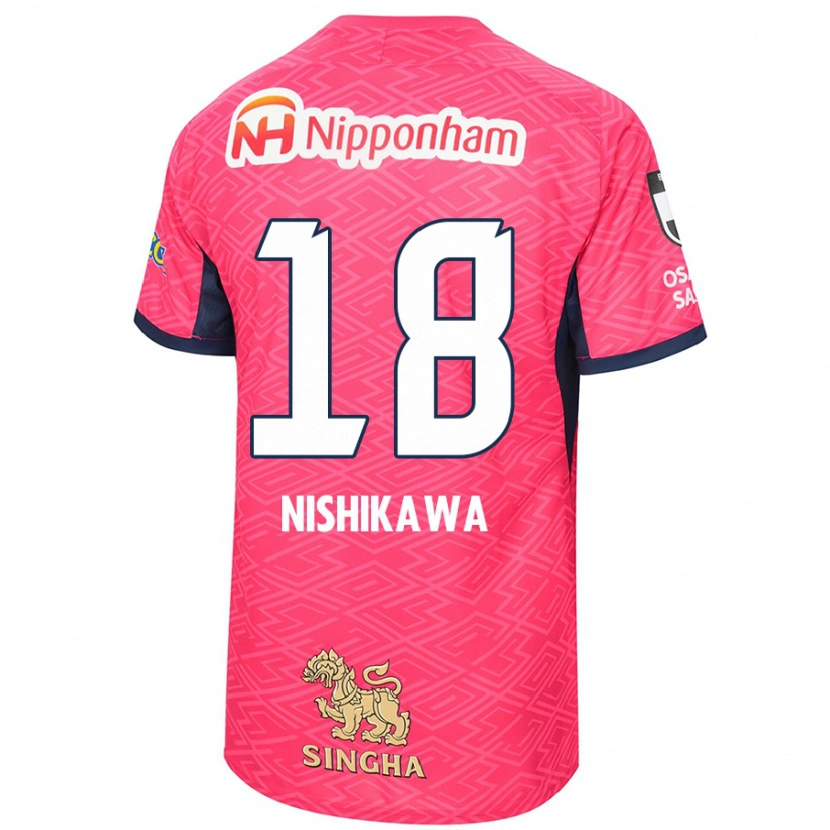 Danxen Hombre Camiseta Jun Nishikawa #18 Rosa Sakura Blanco 1ª Equipación 2025/26 La Camisa México