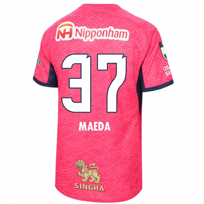Danxen Hombre Camiseta Ryudai Maeda #37 Rosa Sakura Blanco 1ª Equipación 2025/26 La Camisa México