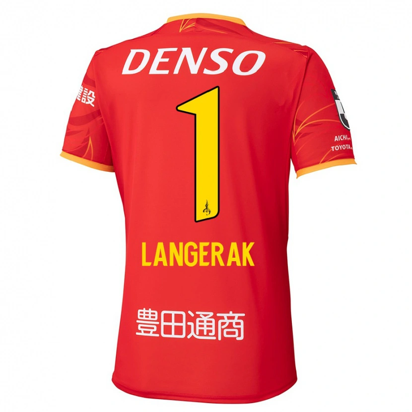Danxen Hombre Camiseta Mitchell Langerak #1 Blanco Rojo 1ª Equipación 2025/26 La Camisa México