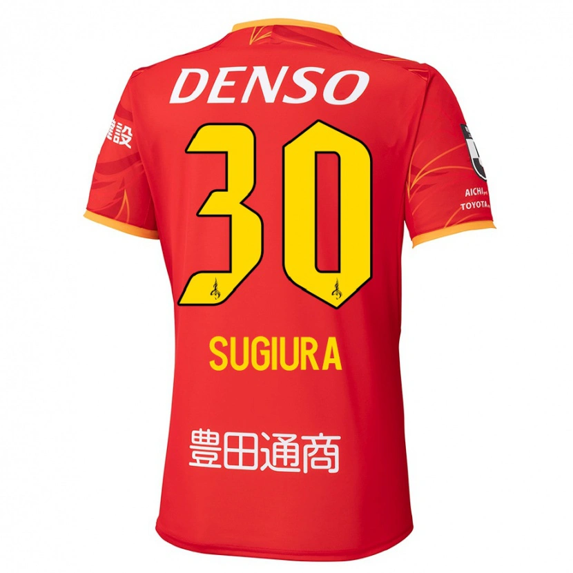 Danxen Hombre Camiseta Shungo Sugiura #30 Blanco Rojo 1ª Equipación 2025/26 La Camisa México