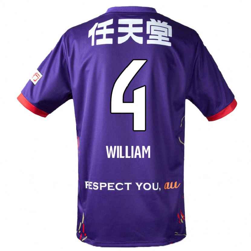 Danxen Hombre Camiseta Patrick William #4 Blanco Morado Negro 1ª Equipación 2025/26 La Camisa México