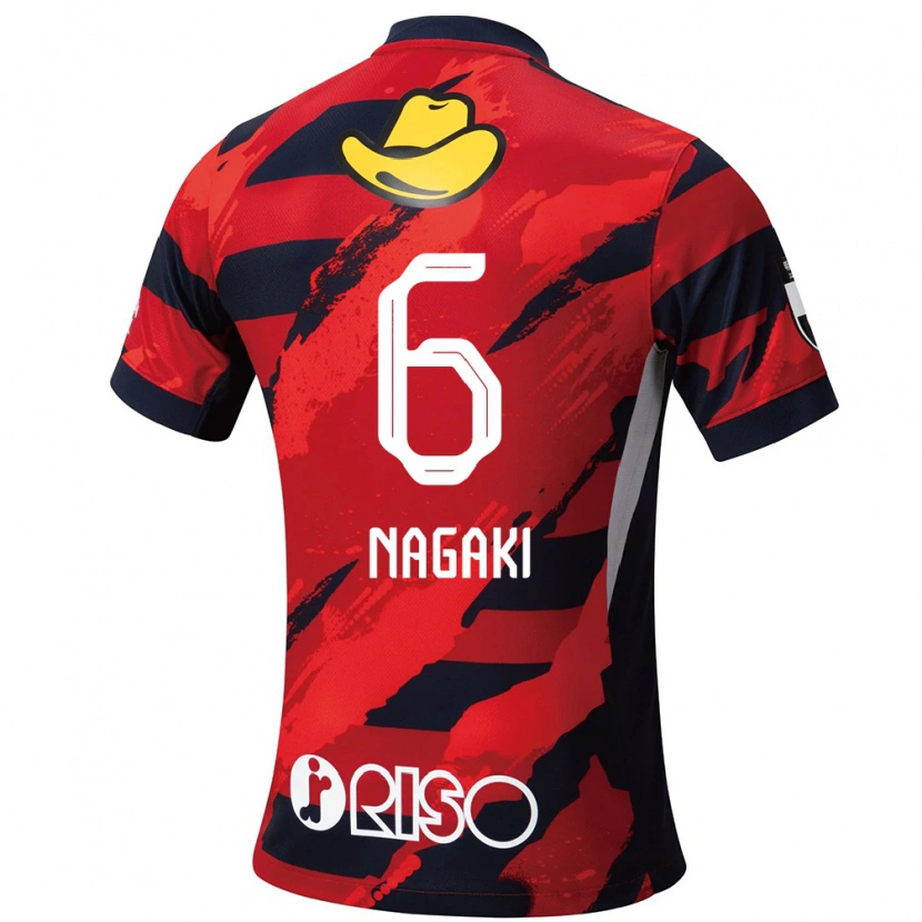 Danxen Hombre Camiseta Ryota Nagaki #6 Blanco Negro 1ª Equipación 2025/26 La Camisa México