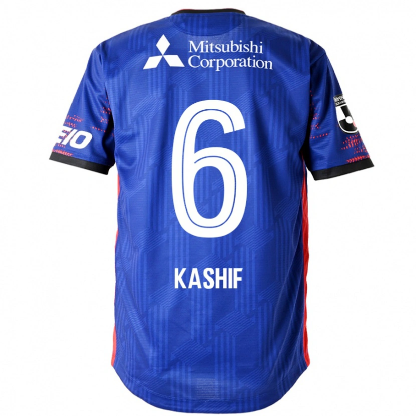 Danxen Hombre Camiseta Kashif Bangnagande #6 Azul Real Blanco 1ª Equipación 2025/26 La Camisa México