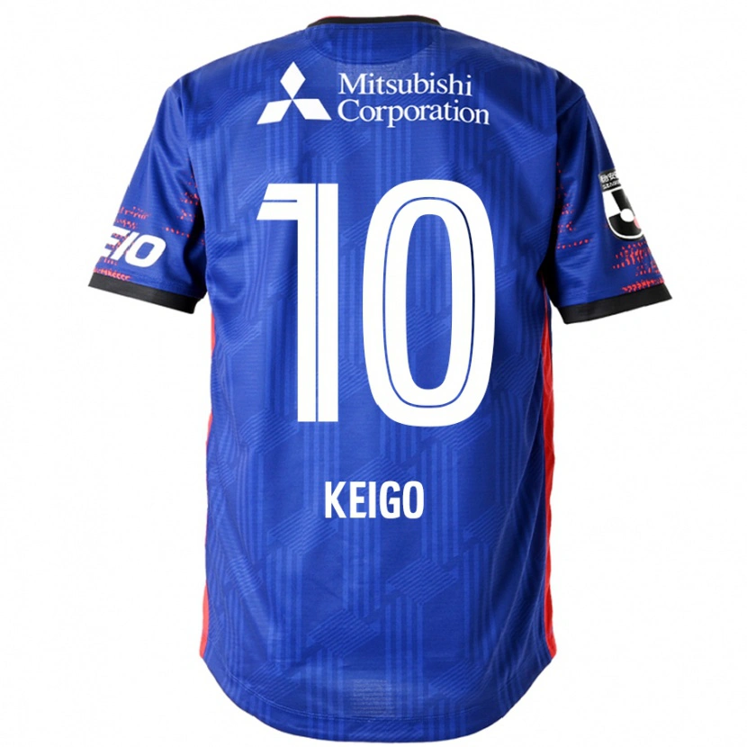 Danxen Hombre Camiseta Keigo Higashi #10 Azul Real Blanco 1ª Equipación 2025/26 La Camisa México