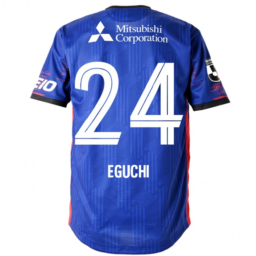 Danxen Hombre Camiseta Kaito Eguchi #24 Azul Real Blanco 1ª Equipación 2025/26 La Camisa México