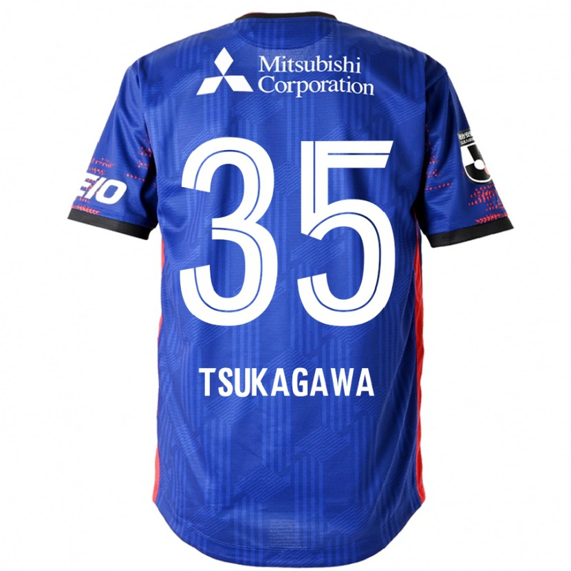 Danxen Hombre Camiseta Koki Tsukagawa #35 Azul Real Blanco 1ª Equipación 2025/26 La Camisa México
