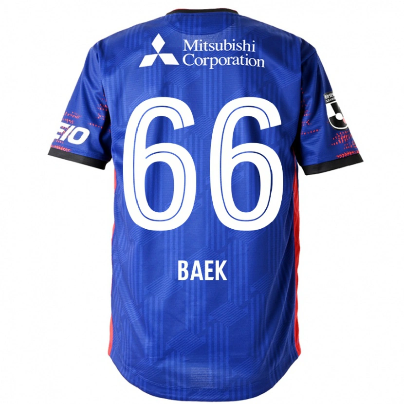 Danxen Hombre Camiseta In-Hwan Baek #66 Azul Real Blanco 1ª Equipación 2025/26 La Camisa México