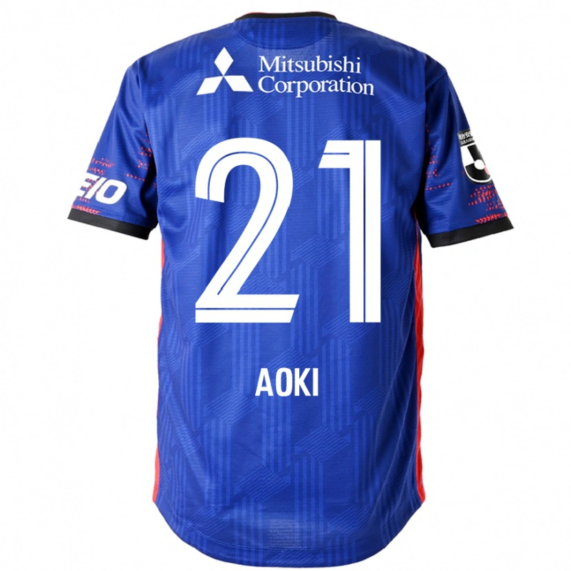 Danxen Hombre Camiseta Takuya Aoki #21 Azul Real Blanco 1ª Equipación 2025/26 La Camisa México
