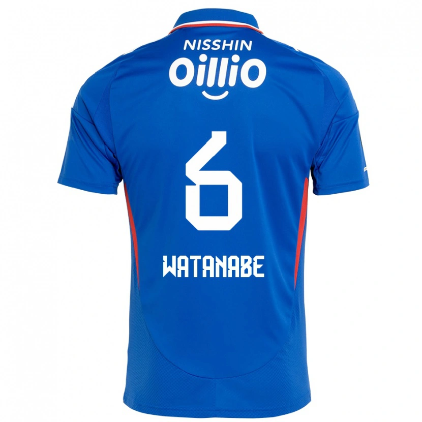 Danxen Hombre Camiseta Kota Watanabe #6 Blanco Azul Real 1ª Equipación 2025/26 La Camisa México