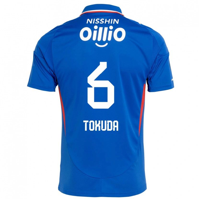 Danxen Hombre Camiseta Yuma Tokuda #6 Blanco Azul Real 1ª Equipación 2025/26 La Camisa México