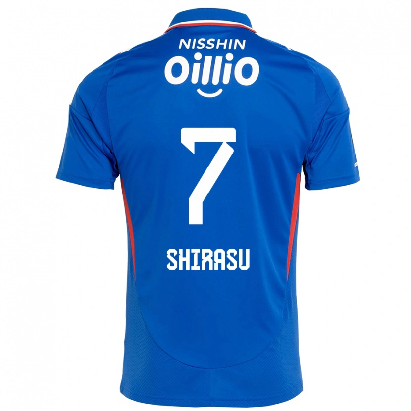 Danxen Hombre Camiseta Kento Shirasu #7 Blanco Azul Real 1ª Equipación 2025/26 La Camisa México