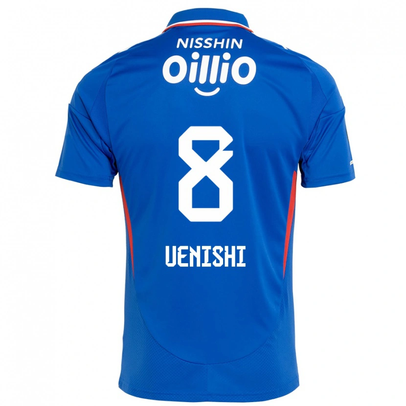 Danxen Hombre Camiseta Haruki Uenishi #8 Blanco Azul Real 1ª Equipación 2025/26 La Camisa México