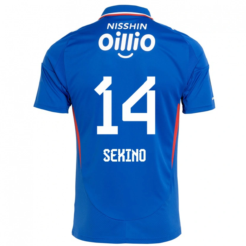 Danxen Hombre Camiseta Aiki Sekino #14 Blanco Azul Real 1ª Equipación 2025/26 La Camisa México