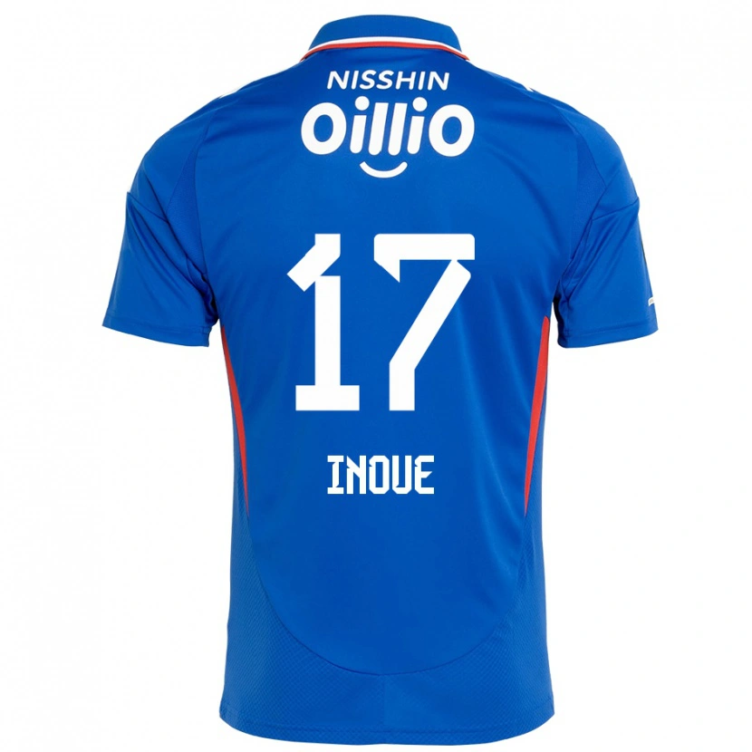 Danxen Hombre Camiseta Kenta Inoue #17 Blanco Azul Real 1ª Equipación 2025/26 La Camisa México