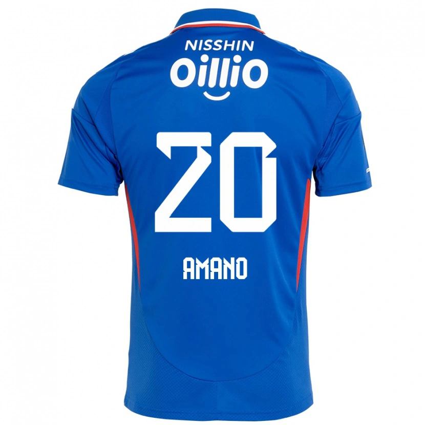 Danxen Hombre Camiseta Jun Amano #20 Blanco Azul Real 1ª Equipación 2025/26 La Camisa México