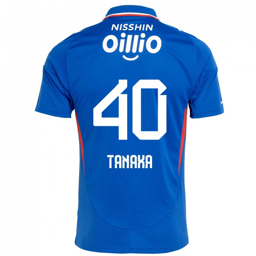 Danxen Hombre Camiseta Hiei Tanaka #40 Blanco Azul Real 1ª Equipación 2025/26 La Camisa México