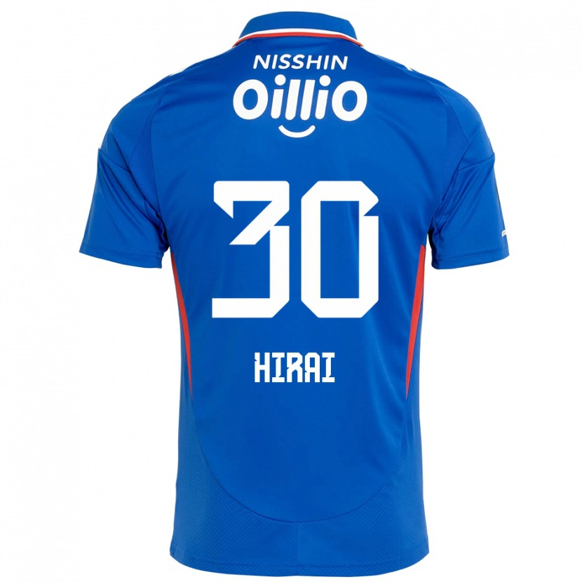 Danxen Hombre Camiseta Shunsuke Hirai #30 Blanco Azul Real 1ª Equipación 2025/26 La Camisa México