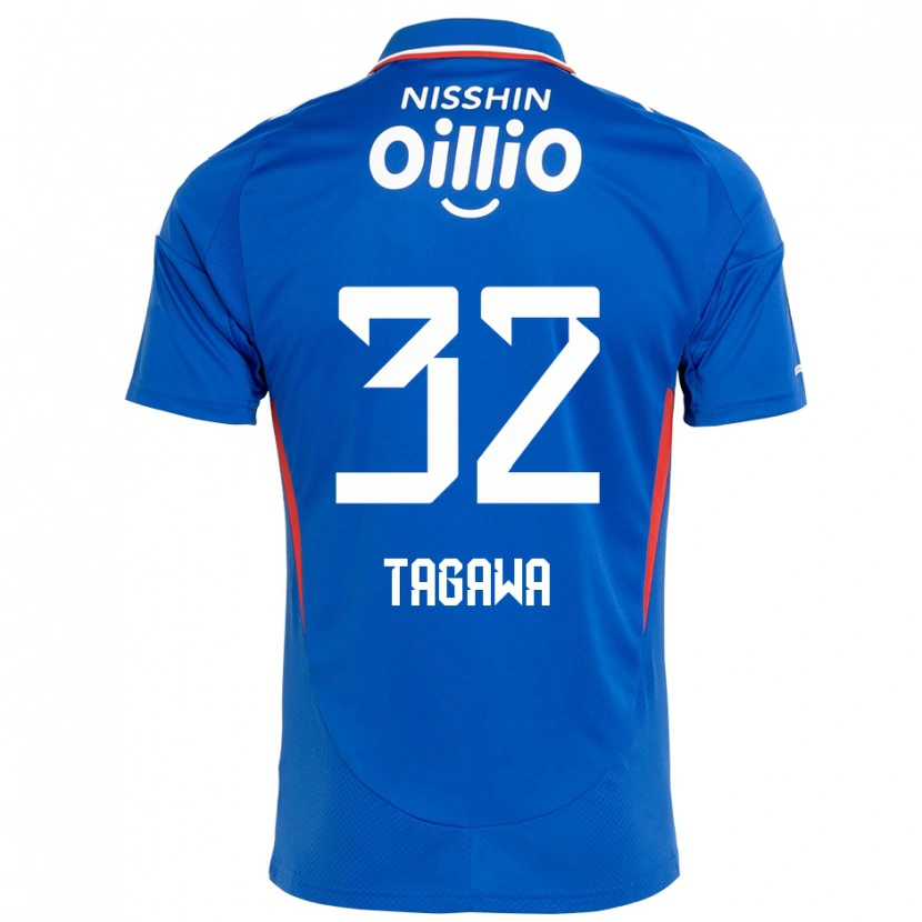 Danxen Hombre Camiseta Tomoki Tagawa #32 Blanco Azul Real 1ª Equipación 2025/26 La Camisa México